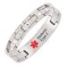 Men's Titanium Medical Grade Customizable Bracelet 22cm / 13mm Diabetic Type 2