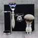 Premium 4Pc Shaving Kit for Men | 5 Edge Razor Silver Tip Badger Brush Stand & Alum Stick | International Shipping - Buy Online on GoSupps.com
