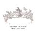 HEALLILY Baroque Crystal Butterfly Flower Tiara Crown - Bridal Headband for Women in Silver - Buy Online on GoSupps.com