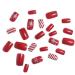 Christmas Press on Nails Red Fake Nails with Snowflake Designs Press on Nails Full Cover False Nail Artificial Finger Nails for Women Girls - Buy Online on GoSupps.com