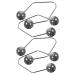 Healifty Appareils Fossettes M talliques pour Visage 2 Paires Noires Entra neur de Sourire Compact et L ger en Alliage Solide Outil D exercice Facial pour Modeler Fossettes