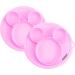 Mamabear 100% Silicone Suction Plate with Built-in Placemat - Pink | Ideal for Infants & Toddlers | Easy Clean Design for Baby Led Weaning - Buy Online on GoSupps.com