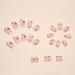24Pcs Nude Pink Short Square Press on Nails with Summer Flowers Design - Glossy Acrylic Stick on Nails for Women - Buy Online on GoSupps.com