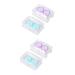 Solustre 4 pieces mini container for colored contact lenses holder for eye care set contact lens holder case carrying bag eye lens container case.