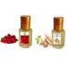 Gift Pack Of 2 (Sandalwood/Rose) Attar/For Men and Women | Non alcoholic | Best Gifting Long Lasting Luxury Scent | 6ml (each)