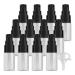 ZEOABSY 12 Pieces 10 ml Transparent Lotion Bottles with Black Pump 10ml Empty PET Plastic Lotion Pump Bottle Cosmetic Gel Travel Container for Cosmetic Make up Cleaning + 2 x Funnel Transparent 10ml