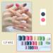 Qtynudy 1Set Rainbow Jumping Colours False Nails Solid Colour Macaroon Nails Full Cover Nail Tips - Buy Online on GoSupps.com