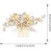 Zoestar Flower Wedding Hiar Comb Slides Gold Crystal Pearl Headpiece Rhinestone Bridal Leaf Hair Accessories for Women and Girls - Buy Online on GoSupps.com