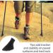 Crestgolf Nordic Walking Pads - 6/10 Piece Rubber Accessories for Asphalt & Stone Trekking Sticks - Durable Black Set for Hiking - Buy Online on GoSupps.com