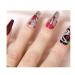 Halloween Long Shiny Three-Dimensional Decoration Christmas Fake Nail tip Acrylic (Color : JA07-30PCS)