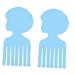 NUOBESTY 2 Pcs Comb Silicone Mold Silicone Molds Afro Hair Comb Mold Afro Comb Mould Craft Supplies Self Made Bluex2pcs 21X10CM2x2pcs