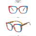 Tr90 Square Frame Blue Light Blocking Glasses - UV Protection for Men & Women | Stylish Computer & Reading Glasses - Red-Blue-Leopard Design - Buy Online on GoSupps.com
