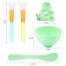 Face Mask Mixing Bowl Set - DIY Facial Mask Mixing Tools with Spatula & Brushes | Pack of 7 - Green - Buy Online on GoSupps.com