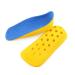 Heel Inserts PU Shoe Lift Shock Absorption Men Premium Daily for Plantar Fasciitis and Heel Blister Prevention(Blue side with yellow background Large)