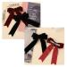 Bowknot Hair Clips - Red & Black Loop Clips | Large 14cm Clips with Satin Tape for Women & Girls - 2 Pieces - Buy Online on GoSupps.com