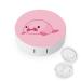 Pink Blob Fish Blobfish Round Case For Contact Lens Kit Storage Box with Mirror Printed