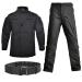 ATAIRSOFT Combat Uniform Men Tactical Army Military BDU Jacket Shirt & Pants Suit for Airsoft Paintball Hunting Wargame M Black
