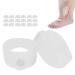 Filfeel 10 pairs magnetic toe ring made of silicone decreasing toe ring for losing weight highly elastic soft patch for weight reduction for women (transparent white)