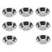 Milisten 8pcs Stainless Steel Plate Appetizer Prep Dishes for Cooking Snack Plate Sauce Dishes Japanese Plates Small Condiments Ramekins Round Dish Stainless Saucer Dish Mini Seasoning 8.5X8.5X2.5CM Silver