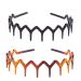 High quality plastic shark teeth headband hair comb black and brown 2 pieces