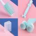 4 Cartoon Bunny Children's Toothbrushes Soft Bristle Portable & Sensitive for Kids | Colorful Options in Yellow Blue Pink & Green - Buy Online on GoSupps.com