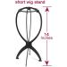 Wiysday 6PCS Collapsible Wig Stand for Short Wig 14 inch - Portable Travel Wig Holder (Black) - Buy Online on GoSupps.com