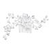 Beatifufu 1pc Bridal Hair Combs Floral Hair Comb Bridal Headpieces for Wedding Pearl Hair Pin Grey Lace Front Wigs Wedding Hair Comb Bridal Hair Pin Women Hair Combs Wedding Headpiece White