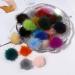 Yzzseven 24PCS Cute Magnetic Nail Poms Mink Fleece 3D Fluffy Ball Set with 12 Colors - Soft Plush DIY Nail Art Decorations - Buy Online on GoSupps.com
