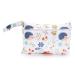 Qiantull Mini diaper bag with colorful animal pattern Waterproof Wetbag diaper bag 22 * 15cm small wet bag diaper pocket wet dry cloth organizer bags for babies swimming beach camping