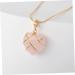 2pcs Natural Pink Crystal Pink Heart Earrings DIY Supplies Natural Pendants Rock and Roll Beadwork 2.5X1CM Pink - Buy Online on GoSupps.com