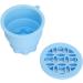 Makeup Brush Cleaning Bowl Space Saving Multifunctional Makeup Brush Scrubber Palm Size 2 in 1 Foldable for Home (Blue) - Buy Online on GoSupps.com