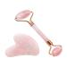 Jade Roller & Gua Sha Face Roller Facial Beauty Roller Skin Care Tools ZHPLIX Rose Quartz Massager for Face Eyes Neck Body Muscle Relaxing and Relieve Fine Lines and Wrinkles