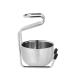 Shaving Brush Stand with Bowl Stainless Steel Shaving Brush Stand Holder Razor Bowl Grooming Set Male Facial Cleaning Tools (Silver)