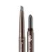 Allbesta 2-in-1 Automatic Eyebrow Pencil Waterproof Makeup Long Lasting Black Gray Brown Brow Powder 04# Gray