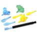 ARK Z-Vibe vibrator plastic in the food set with 8 attachments including ATC care instructions-entry to the ARK Z-Vibe oral stimulator sensory vocalization in the mouth in the case of language problems (black)