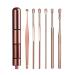 TKFDC 6 Pcs/Set Stainless Steel Spiral Ear Pick Spoon Ear Wax Removal Cleaner Multifunction Portable Ear Pick Ear Care Beauty Tools (Color : D)