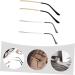 Ultechnovo 10 Pairs of Metal & Plastic Glasses Replacement Legs - Durable Spectacle Arm & Sunglasses Brackets with Screwdriver - Color Sorted 5 St. Pack - Buy Online on GoSupps.com