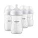 Philips AVENT Natural Baby Bottle with Natural Response Nipple, Clear, 9oz, 4pk, SCY903/04 Clear 9 Ounces (Pack of 4)