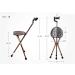 Chair Crutches Folding Walking Cane Aluminum Alloy Portable 3-Legged Non-Slip Cane Stool Male Female Old Man - Buy Online on GoSupps.com