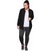 Sheego Ladies Large Size Sweat Jacket | Breathable Stretch Fitness Jacket in Black (Size 52-54) - Buy Online on GoSupps.com