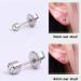 CHUANCI Disposable Sterile Ear Piercing Kit - Pair of Gold Round Clear Zircon Studs - Buy Online on GoSupps.com