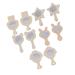 Beavorty 10pcs Crafts Mirrors Handheld Princess Mirror Toy Mini Painting Mirror Birthday Present Diy Wood Mini Mirror Late Handmade Toys Kids Puzzle Unbreakable Child Wooden