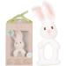 Buy Tikiri Natural Rubber Teething Ring Havah Rabbit - Eco-Friendly Baby Toy Gift Box for 0+ Months - 11cm White - Buy Online on GoSupps.com