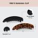 Kitsch Recycled Plastic Large Claw Clip - 2pc Set Big Claw Hair Clips for Women - Black & Tortoise | Ideal for Thick Hair & Girls - Buy Online on GoSupps.com