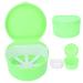 Denture Retainer Box - Portable False Teeth Storage Case for Travel | Small Green Tooth Box with Net Container - Buy Online on GoSupps.com