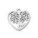 TEHAUX Heart Charm Bracelet Dangle Charms for Bracelets Bracelet for Charms Pendant Pouch Heart Charms Heart Charms for Jewelry Making Jewelry Bracelets Heart Jewelry Necklace Wrist Chain 1.6*1.6cm Silver