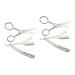 JECOMPRIS 4pcs Razors Hairdressing Shaving Tools Razor Made of Stainless Steel Eyebrow Trimming Scissors Silverx2pcs 2pcsx2pcs