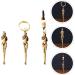 LUOZZY 3pcs Retro Brass Ear Spoons | Reusable Ear Picks with Buckle Key Ring - Buy Online on GoSupps.com