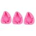 HOMSFOU 3pcs Chocolate Silicone Molds Resin Silicone Molds Cake Toppers Cake Mold Molds for Resin Cakesicles Mold Resin Molds Cake Decorations Fondant Molds Baking Mold Handmade Soap Tool mediumx3pcs Pinkx3pcs