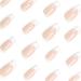 Mouyouglow Press-On Nails - Medium Ballerina Nude Pink & White French Fake Nails with Glue | Glossy Artificial Fingernails - Buy Online on GoSupps.com